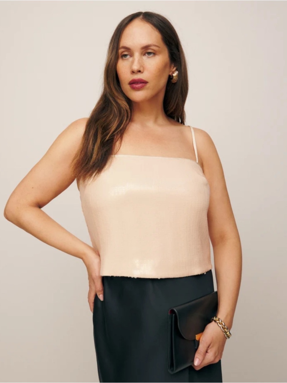 Reformation Jovelle Top Es in Pink
